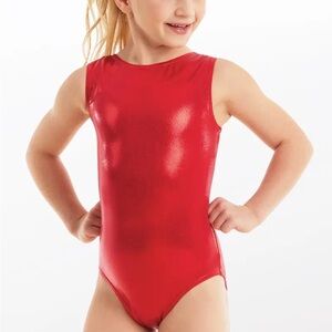Destira Basic Tank Leotard in Mystique - Red
